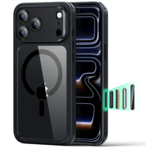 ESR Classic Hybrid Magnetic Case Clear Black iPhone 17 Pro