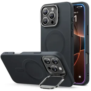 iPhone 16 ProMax ESR Cloud Soft Case with Stash Stand Black