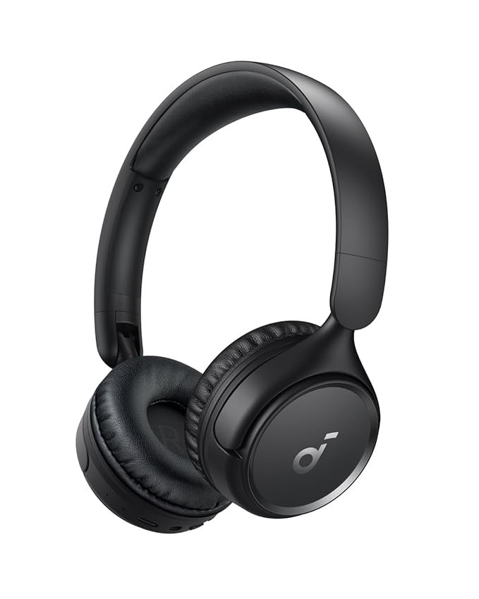 Soundcore H30i wireless headphones in black with adjustable headband and cushioned ear cups