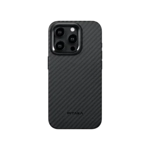 iPhone 15 Pro-Pitaka Black/Grey Aramid Military Grade Protection