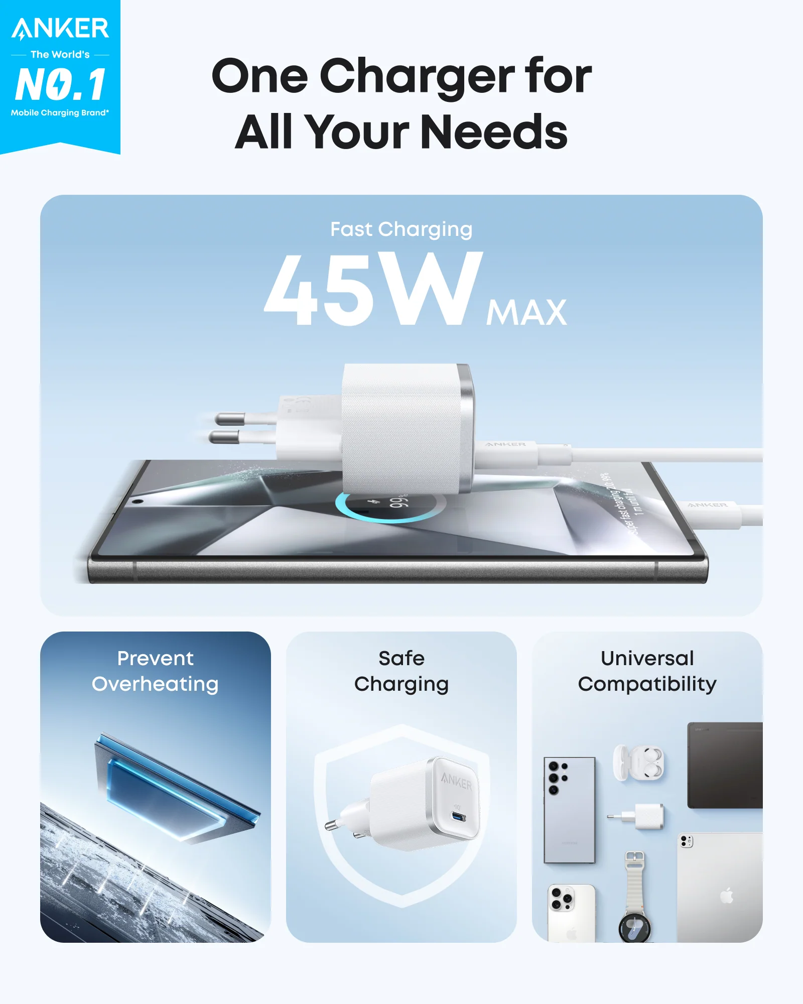 Anker Nano Charger (45W) White - Figura 2