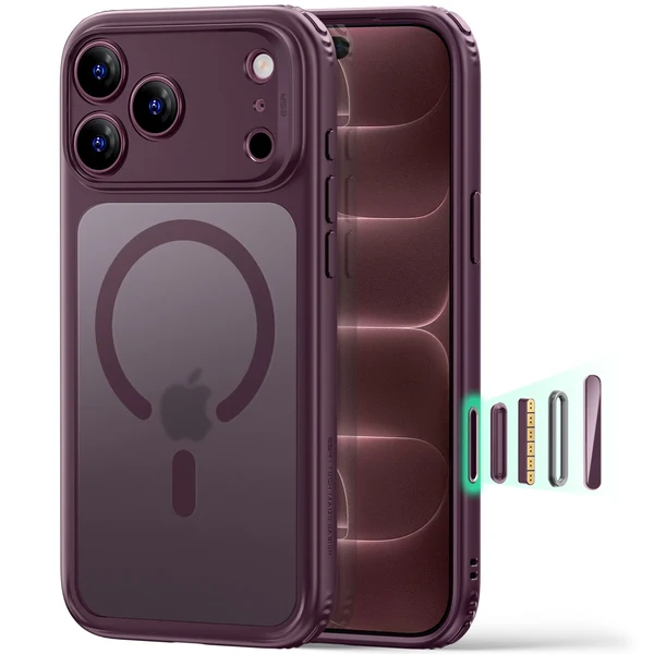 iPhone 17 ProMax ESR Hybrid Magnetic Case Frosted Deep Burgundy