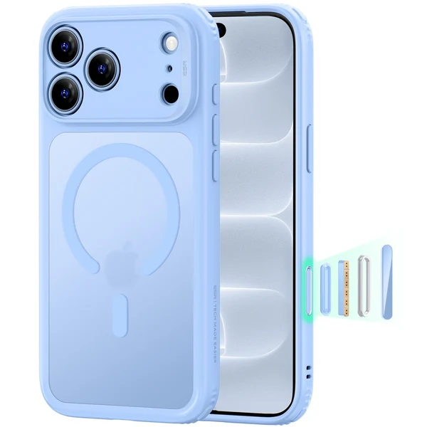 iPhone 17 ProMax ESR Hybrid Magnetic Case Frosted Misty Blue