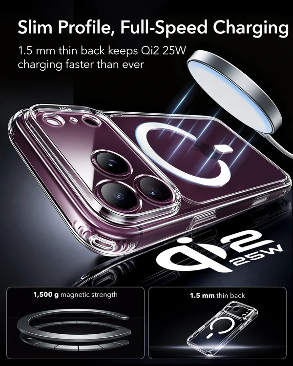 iPhone 18 ProMax ESR Hybrid Magnetic Case Clear - Image 2